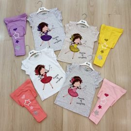 Kız Baskılı Bebe Takım