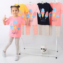 Dondurma Baskılı Kız Takım